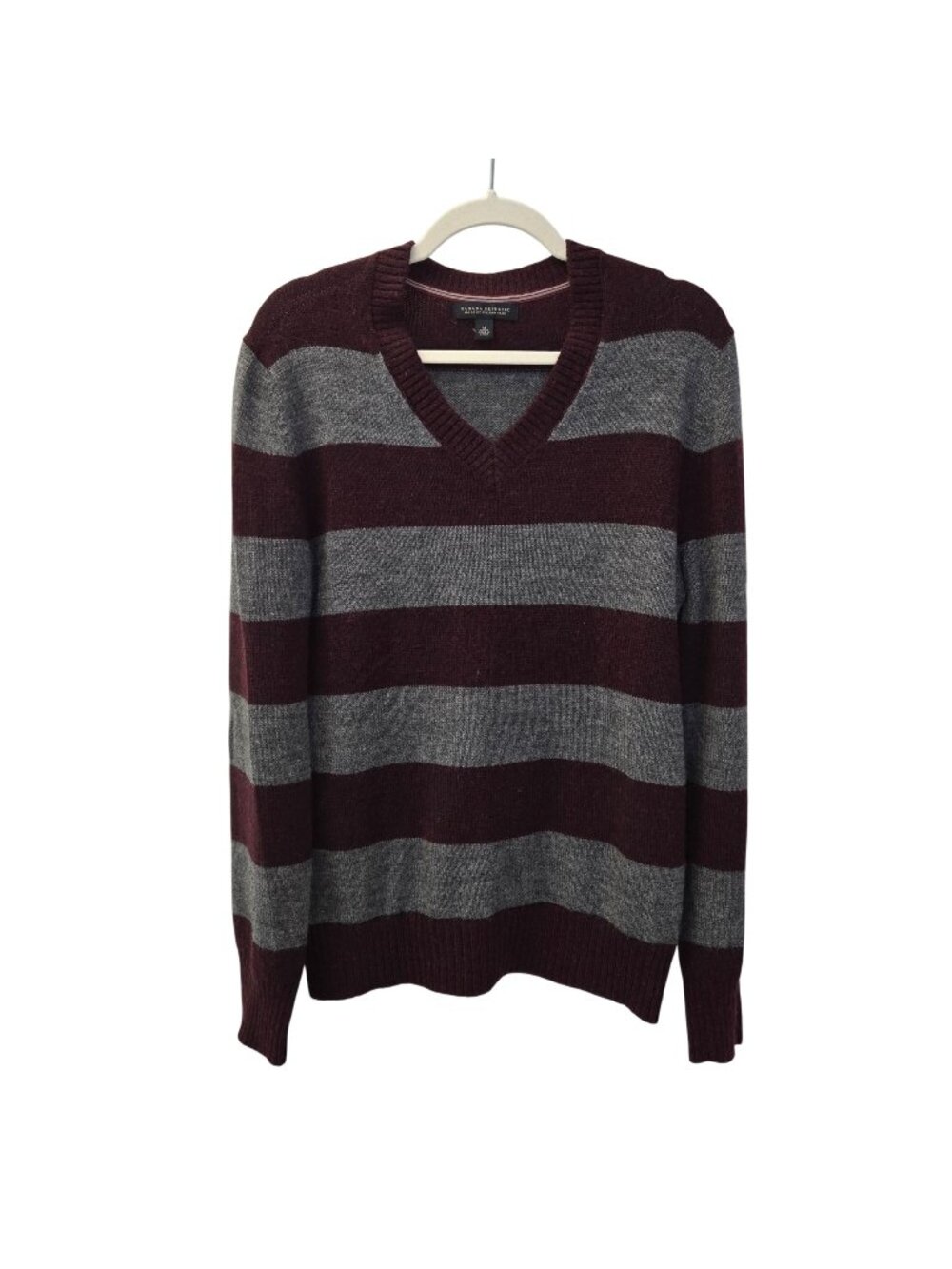 Banana Republic Wool & Alpaca Blend Striped V-Neck Sweater Size Medium